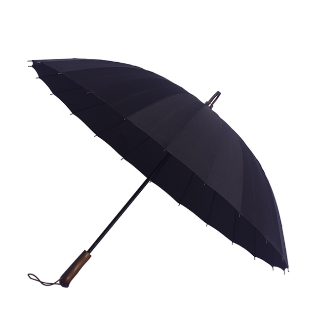 深圳市精銘鑫雨傘制品有限公司-廣告傘廠家定制24骨實木手柄的手動直桿禮品傘