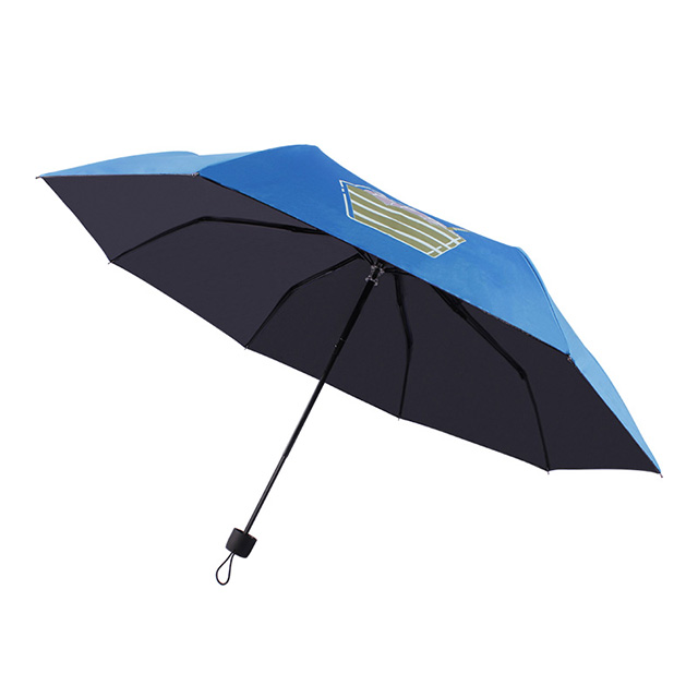 深圳市精銘鑫雨傘制品有限公司-廠家直銷女士三折純色黑膠防曬防紫外線晴雨傘可一件代發